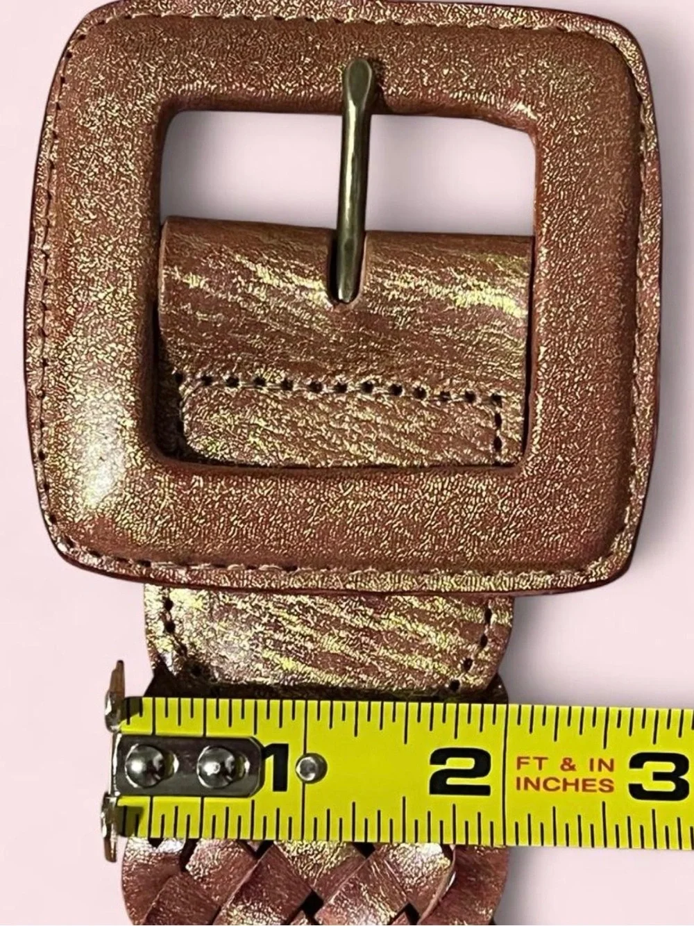 Braided Metallic Women's Belt